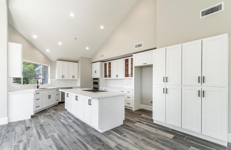 full view remodeled white kitchen photo